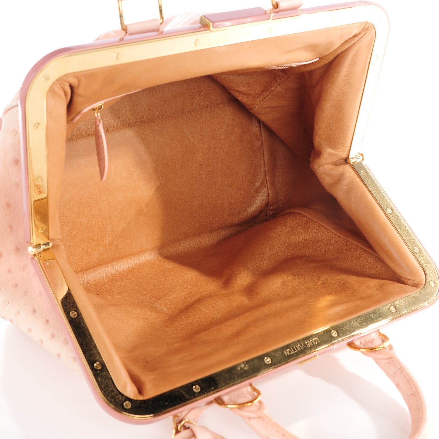 Louis Vuitton Ostrich Frame Speedy Pink 5 of 7