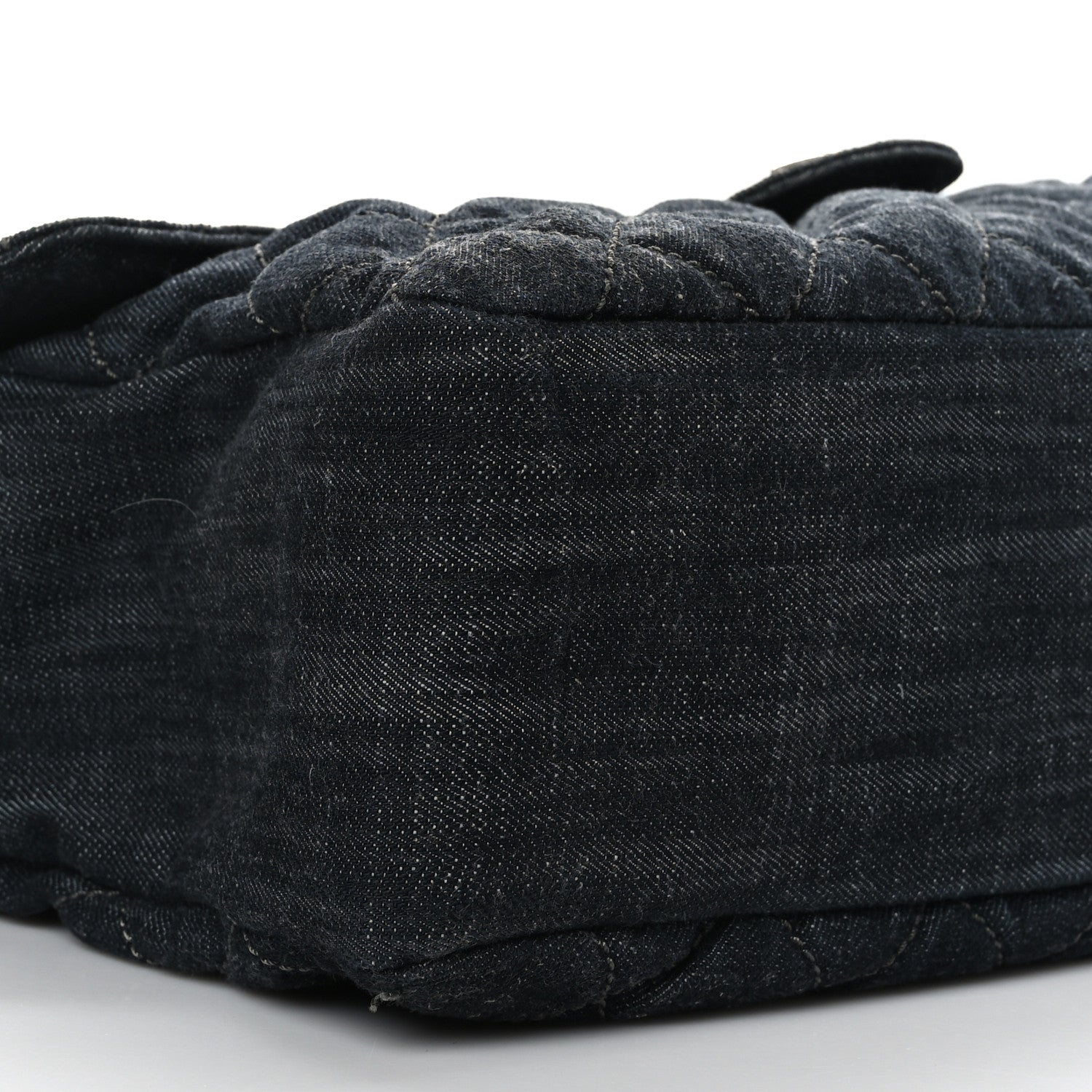 Chanel Denim Quilted Messenger Bag Dark Blue 8 of 9