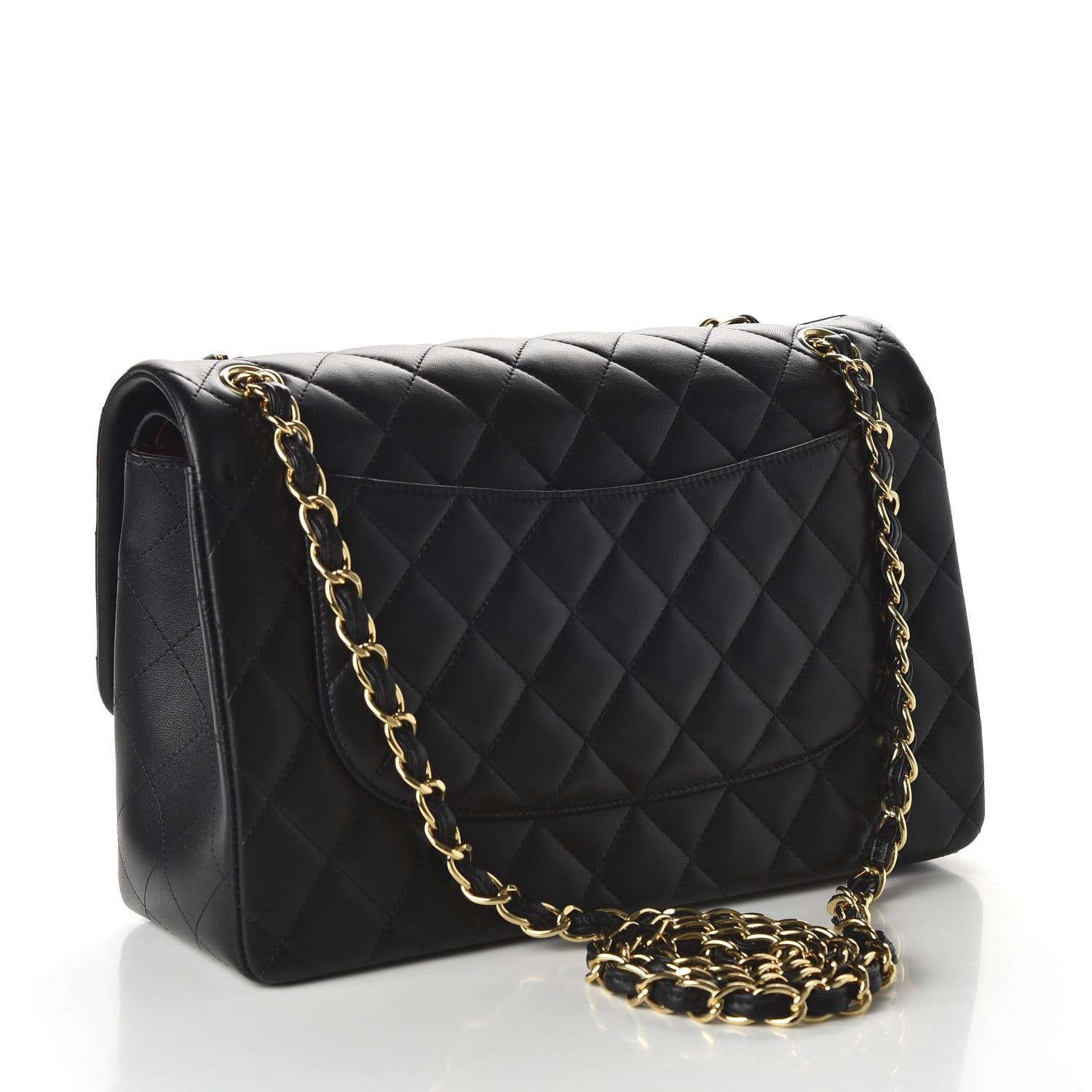 Chanel Lambskin Quilted Jumbo Double Flap Black 3 of 12