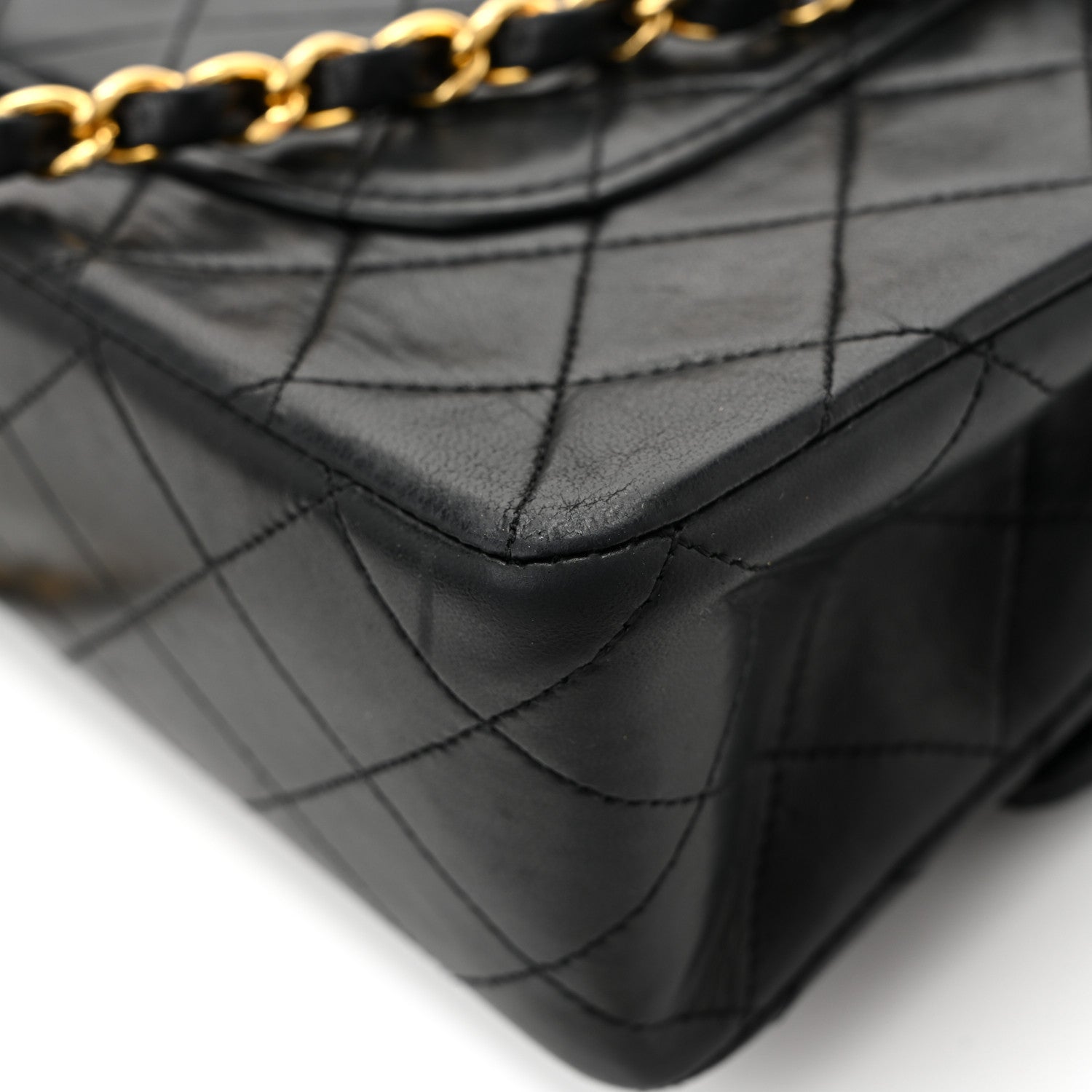 Chanel Lambskin Quilted Medium Double Flap Black 14 of 14