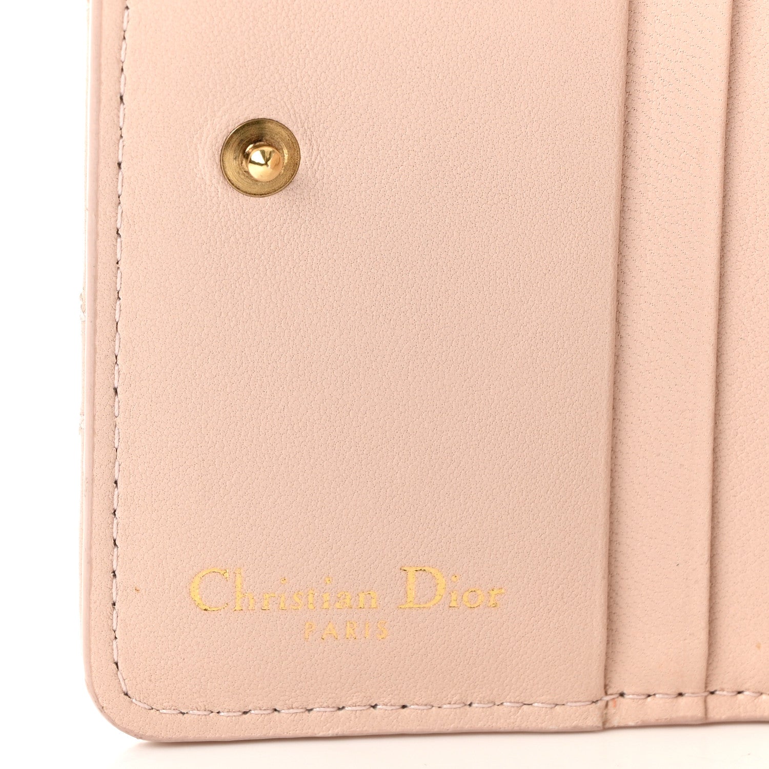 Christian Dior Lambskin Cannage Dioraddict Flap Wallet Rose Poudre 6 of 8