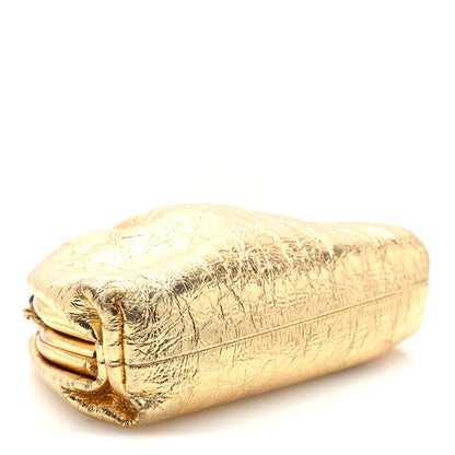 Bottega Veneta Metallic Crushed Calfskin The Mini Pouch Gold 3 of 8
