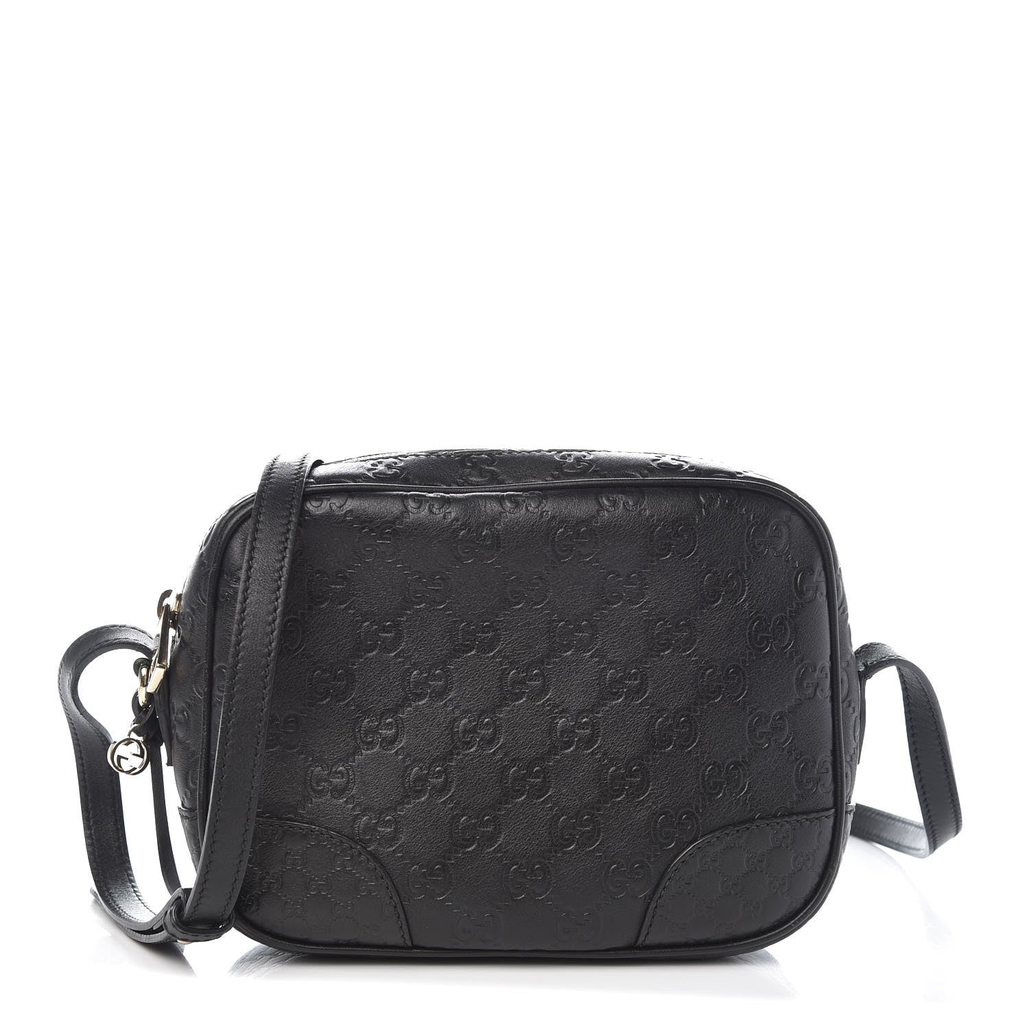 Gucci Guccissima Mini Bree Messenger Bag Black 1 of 7