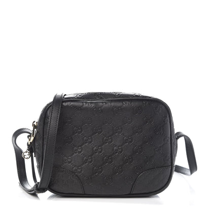Gucci Guccissima Mini Bree Messenger Bag Black 1 of 7