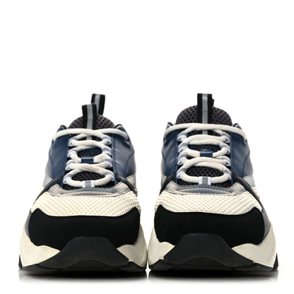 Christian Dior Technical Mesh Calfskin Mens B22 Sneakers 45 Blue Black 2 of 15