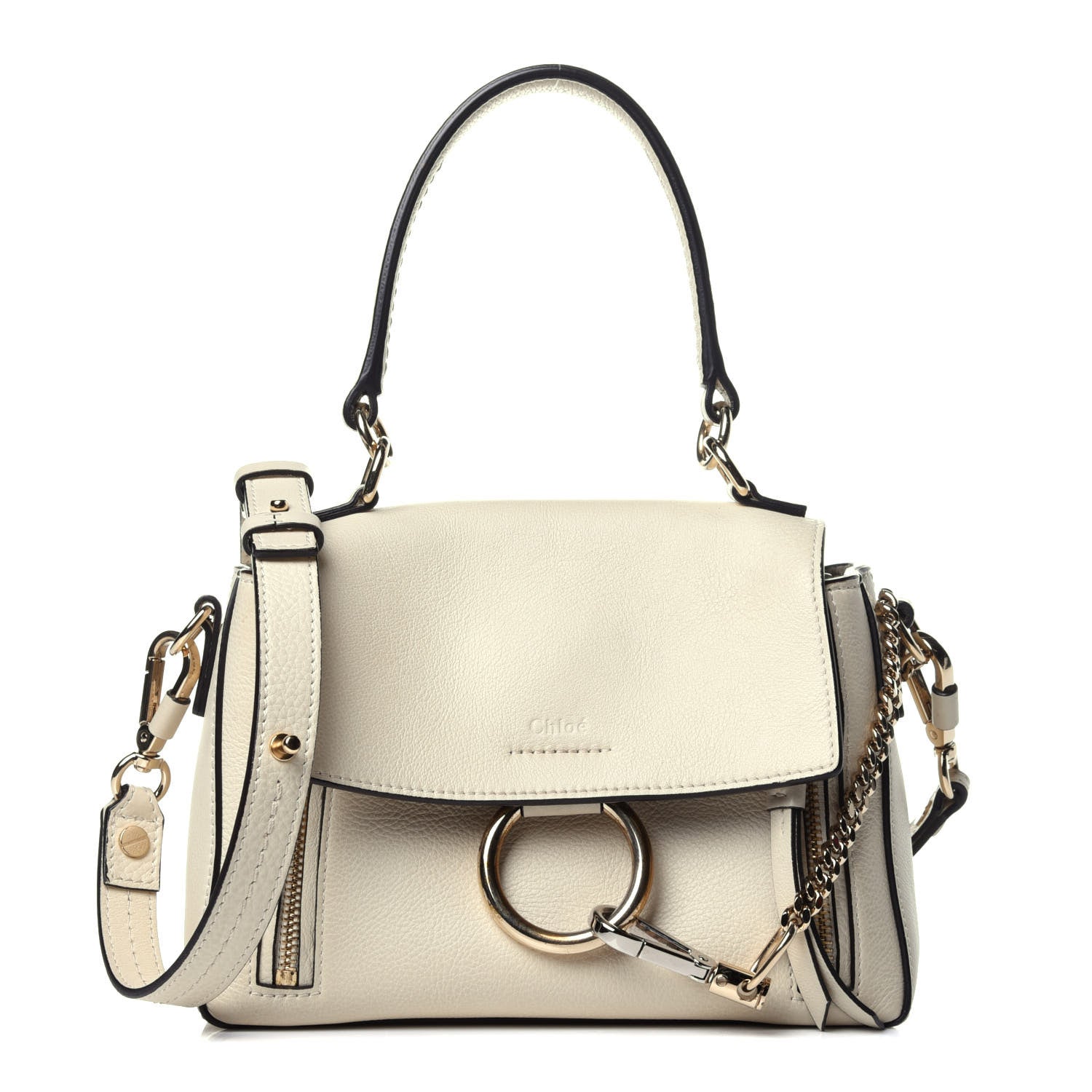 Chloe Calfskin Mini Faye Day Shoulder Bag Off White 1 of 13