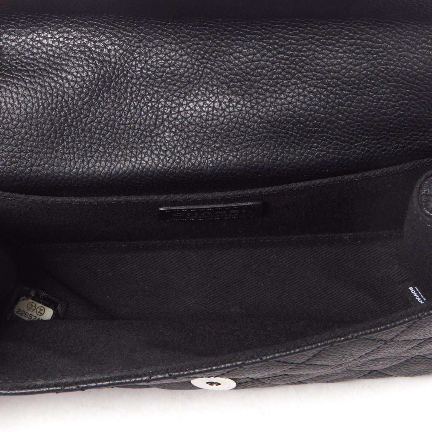 Grained Calfskin Quilted 2.55 Reissue Flap Belt Bag Clutch Black