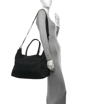 Prada Tessuto Nylon Saffiano Tote Black 2 of 11