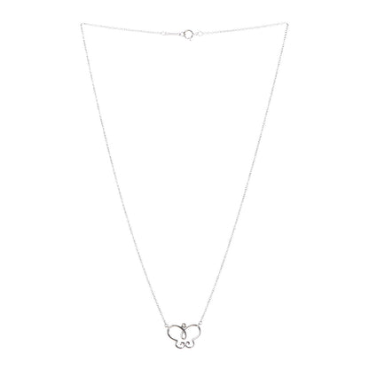 Tiffany 18K White Gold Diamond Paloma Picasso Butterfly Pendant Necklace 1 of 6