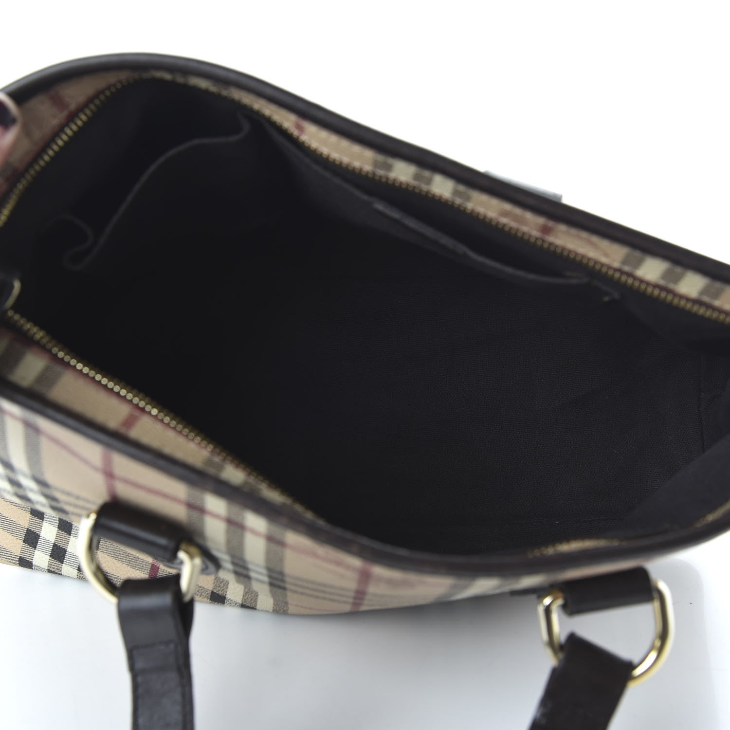 Burberry Haymarket Check Medium Regent Tote Chocolate 5 of 10