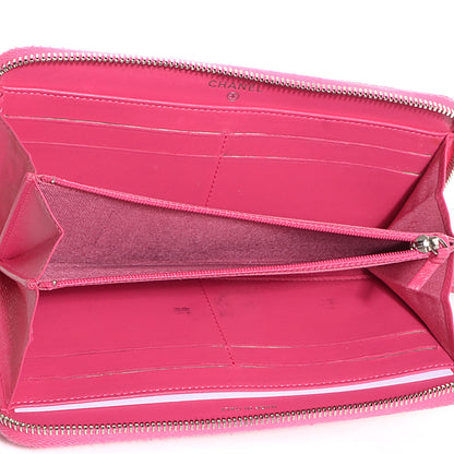 Chanel Lambskin Zip Around Large Gusset Wallet Fuchsia 6 of 11