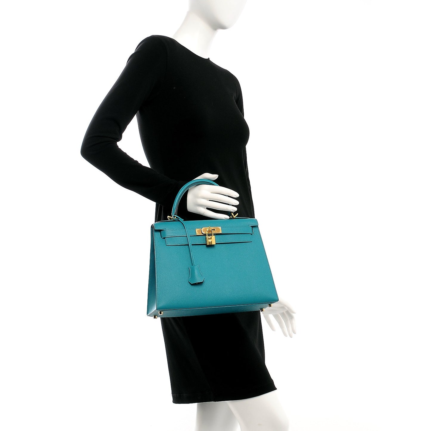 Epsom Kelly Sellier 28 Bleu Paon