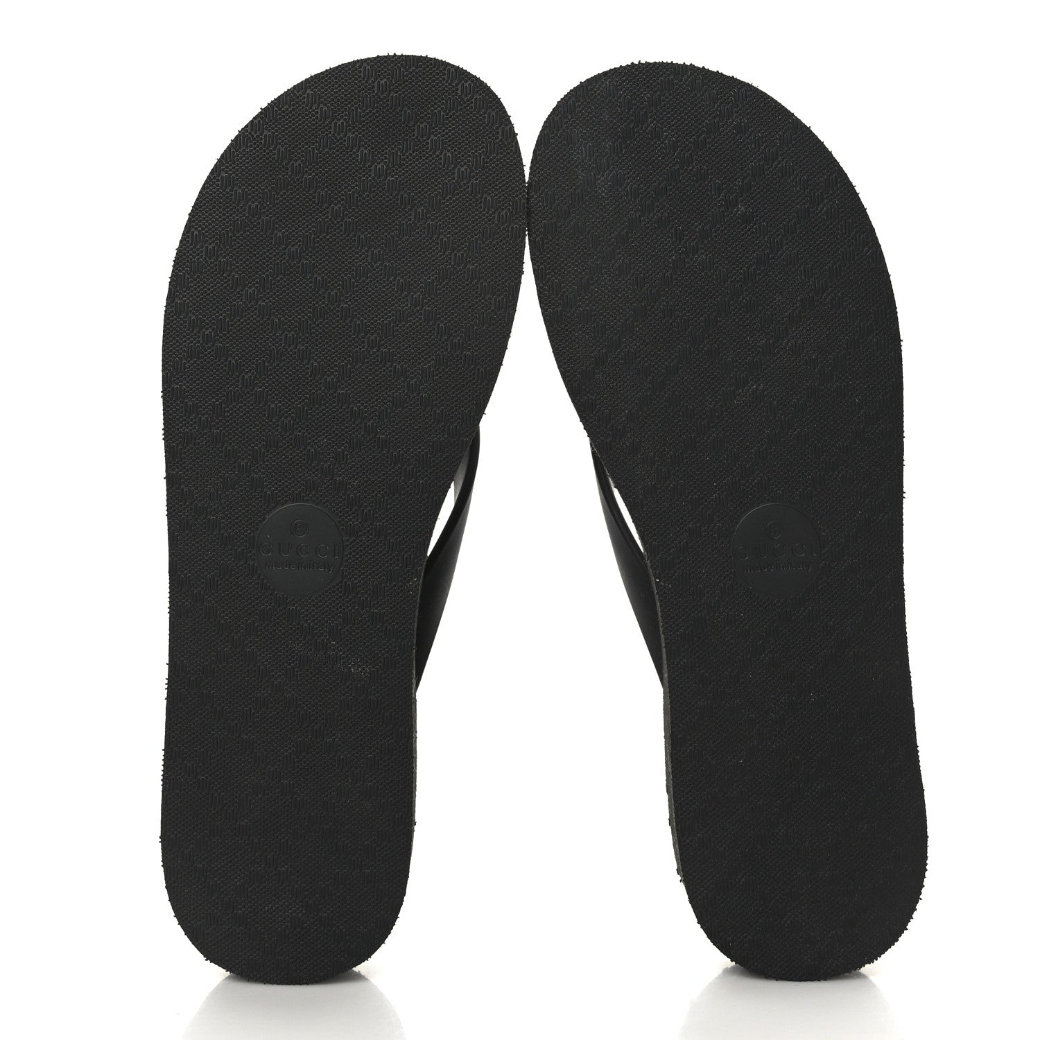 Gucci Rubber Chevron Womens GG Thong Sandals 36 Black 5 of 7
