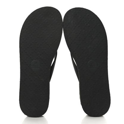 Gucci Rubber Chevron Womens GG Thong Sandals 36 Black 5 of 7