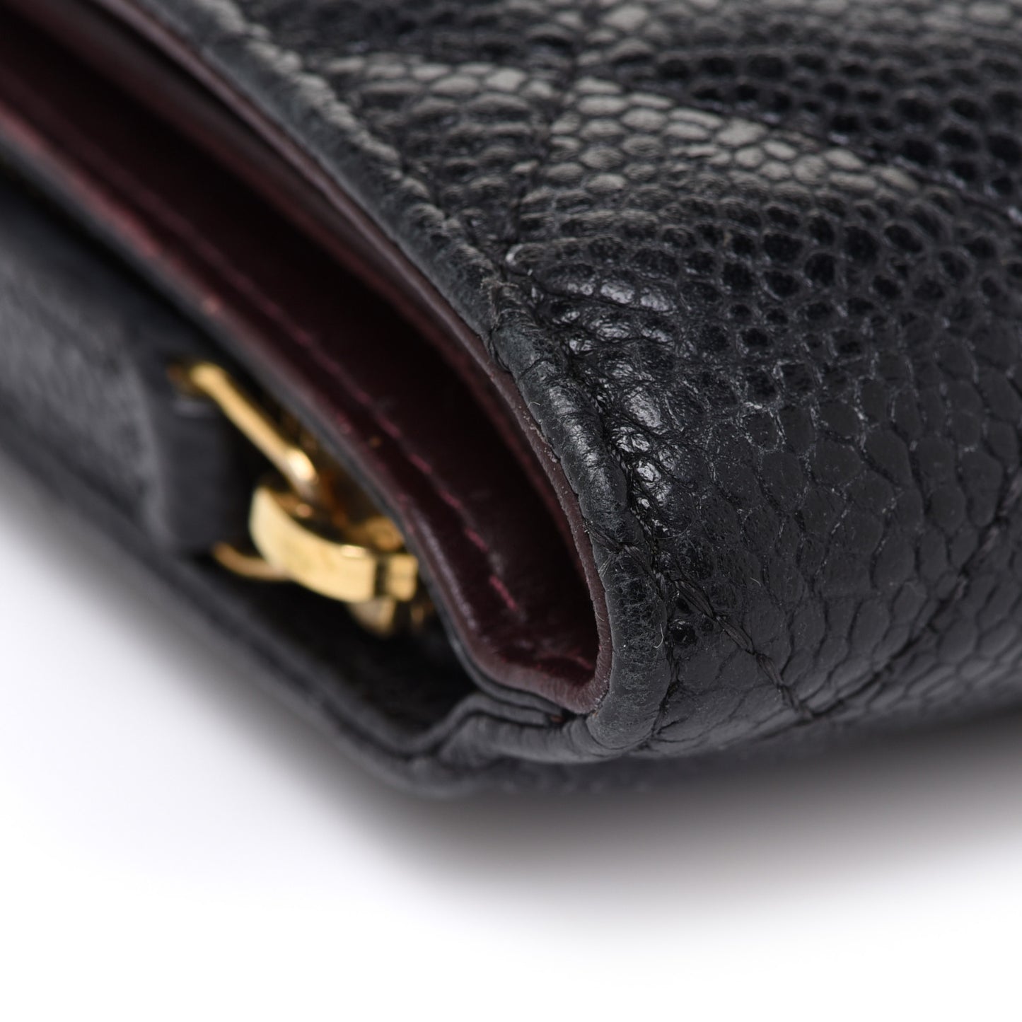 Caviar Quilted CC French Wallet Black