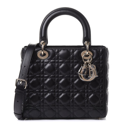 Christian Dior Lambskin Cannage Medium Lady Dior Black 1 of 11