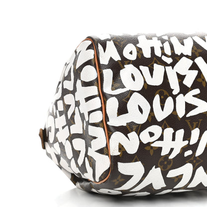 Louis Vuitton Monogram Graffiti Speedy 30 Silver 8 of 21