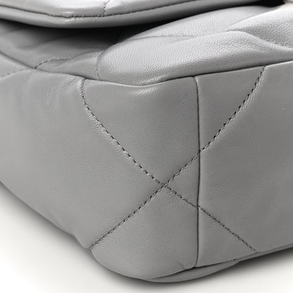 Chanel Goatskin Quilted Medium Chanel 19 Flap Grey 9 of 12