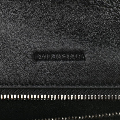 Balenciaga Faux Calfskin Fabric Small Sneakerhead Top Handle Bag Black White 6 of 10