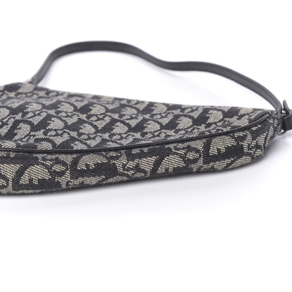 Christian Dior Monogram Mini Saddle Pochette Black 9 of 10