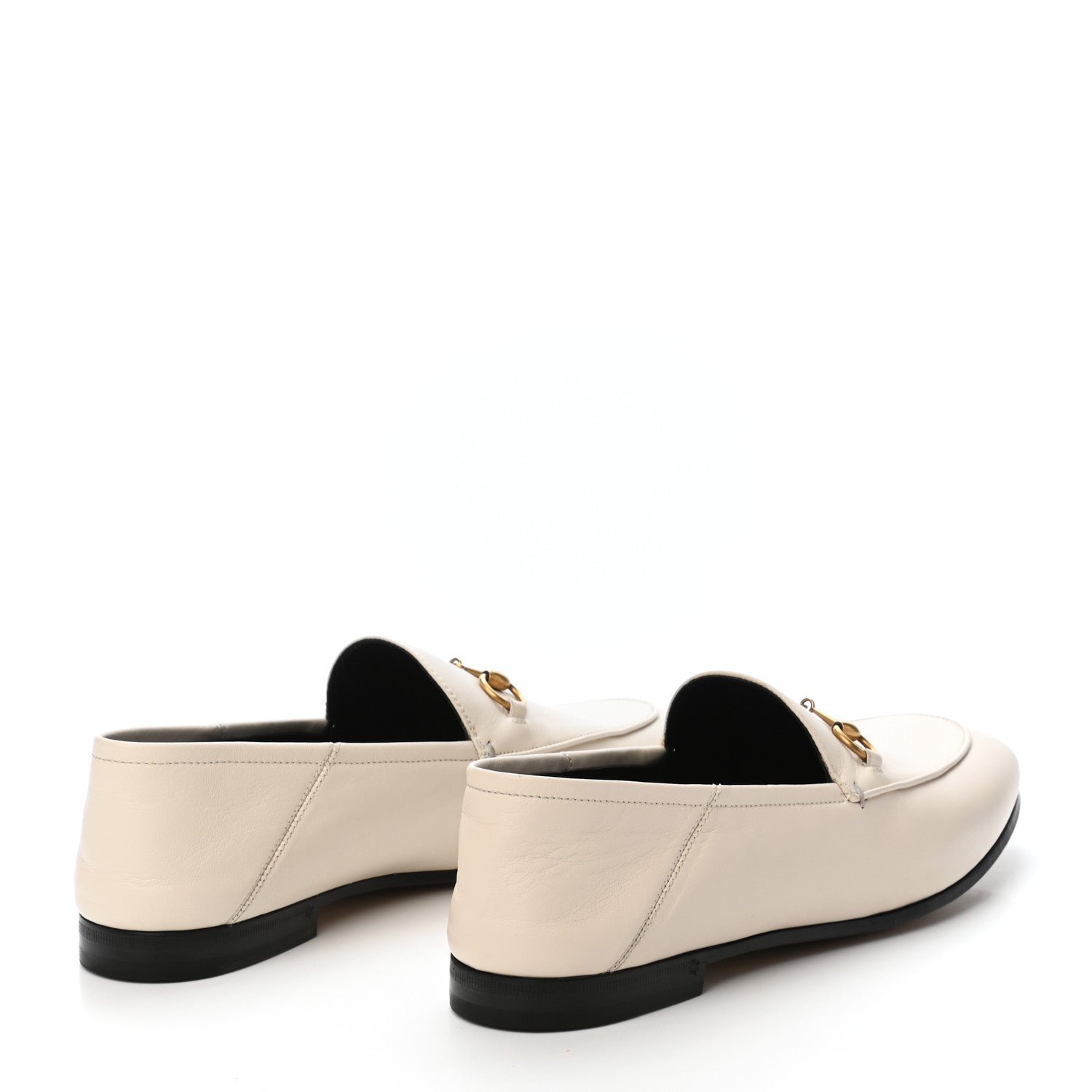Gucci Lambskin Womens Brixton Horsebit Loafers 40.5 Mystic White 4 of 9