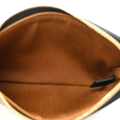 Celine Triomphe Canvas Coin and Card Pouch With Hook Black 5 of 6