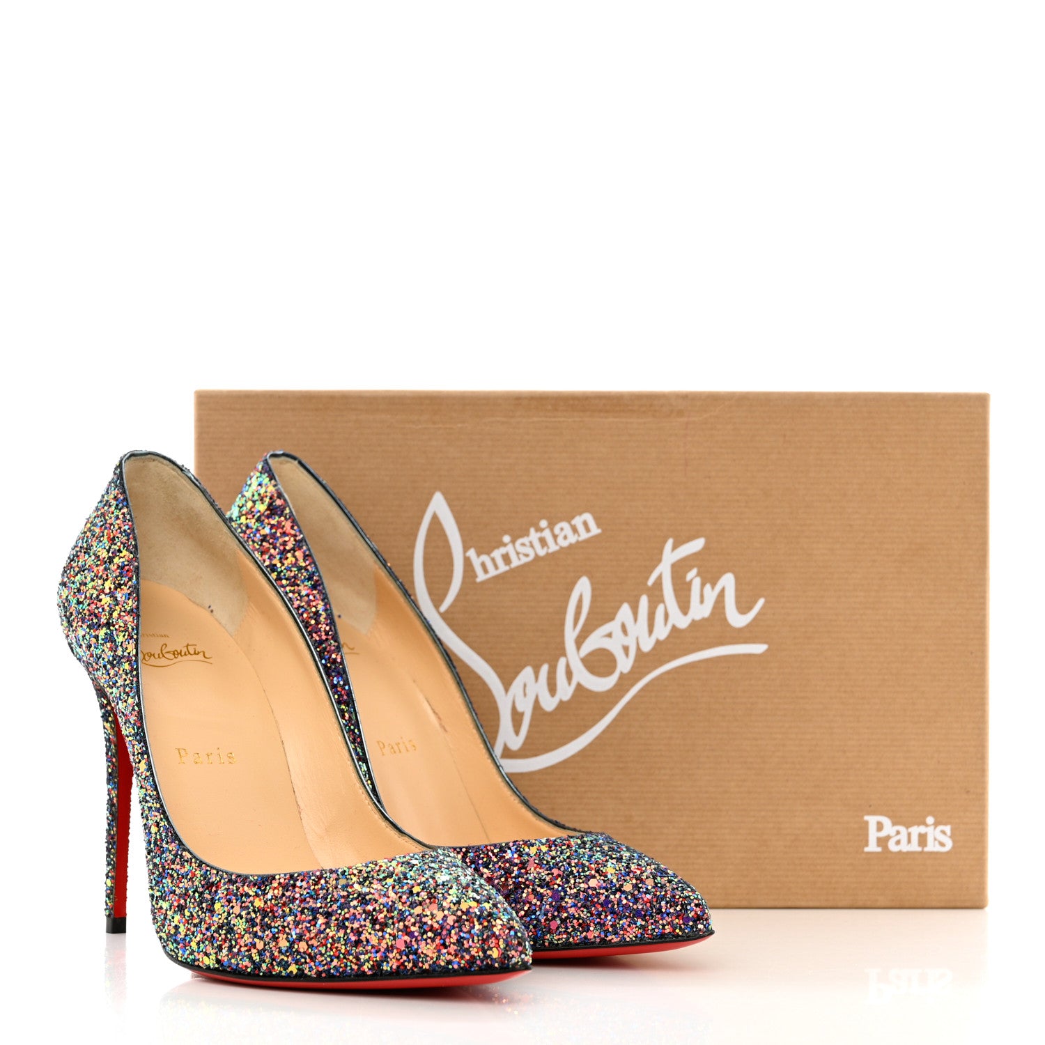 Christian Louboutin Glitter Pigalle Follies 100 Pumps 37.5 China Blue 11 of 11