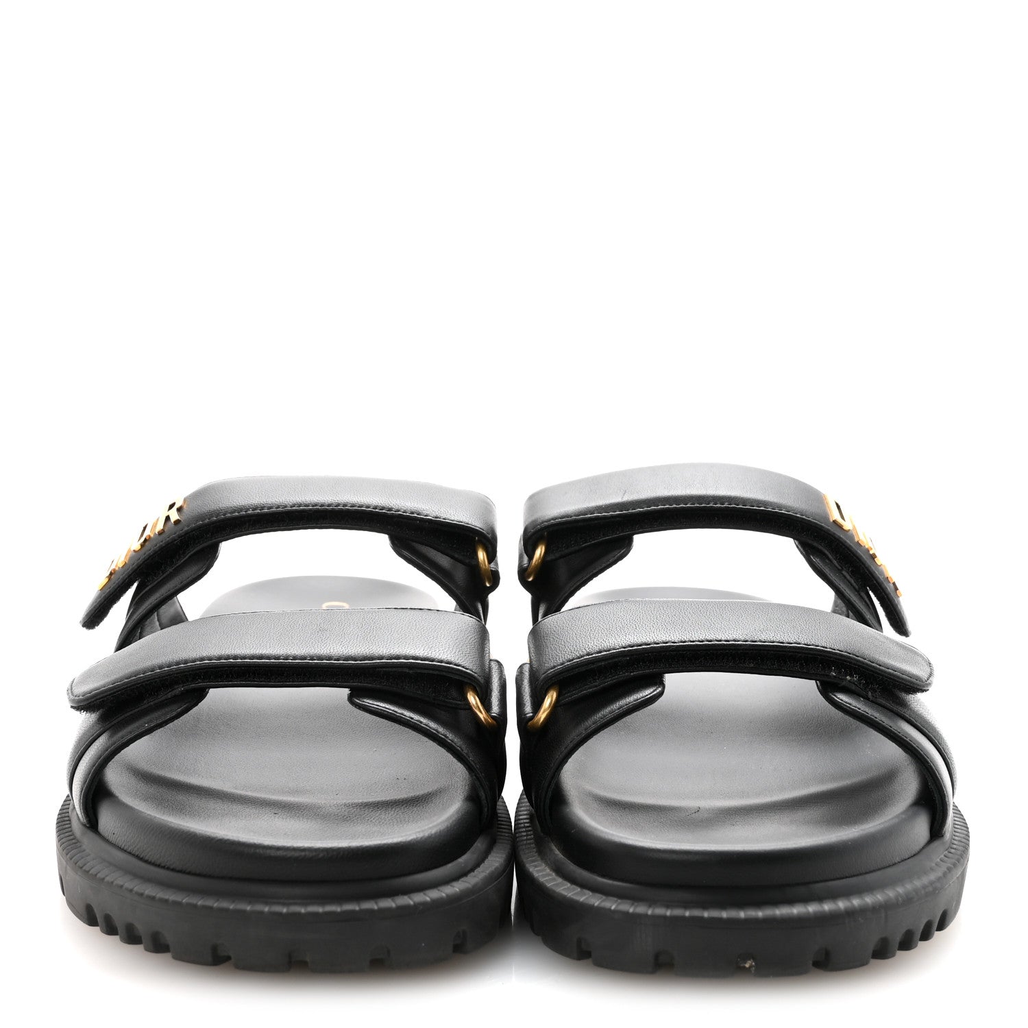 Christian Dior Lambskin Dioract 10mm Sandals 39 Black 3 of 10