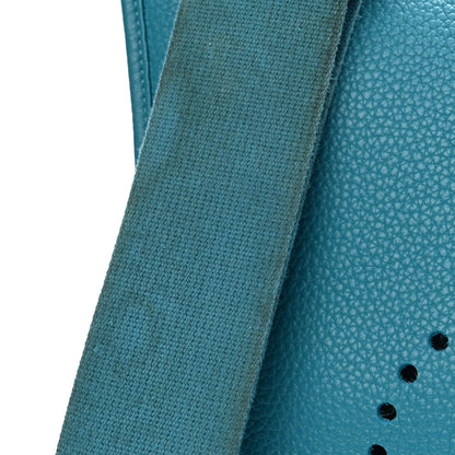 Hermes Taurillon Clemence Evelyne III GM Turquoise 12 of 15