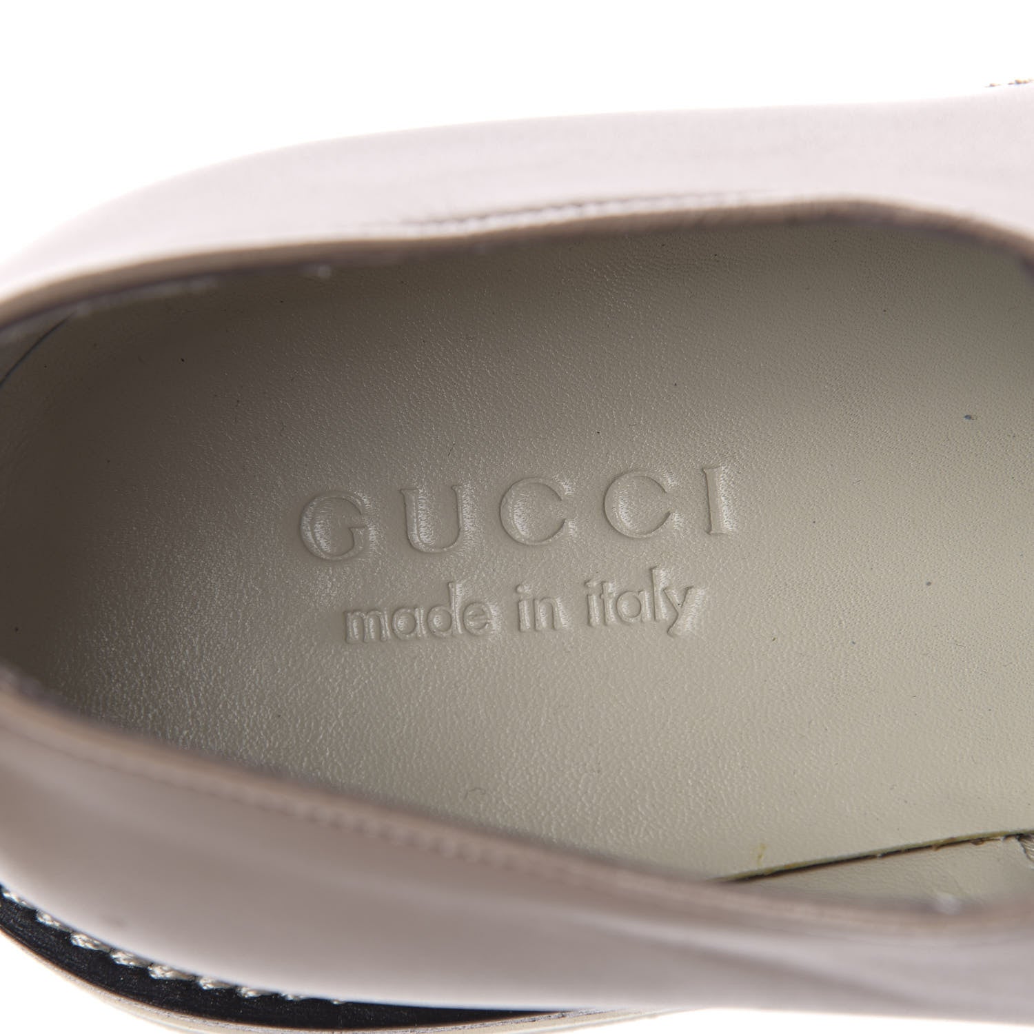 Gucci Calfskin Cirano Lux Mens Lace-up Oxfords 9 Chalk 7 of 8