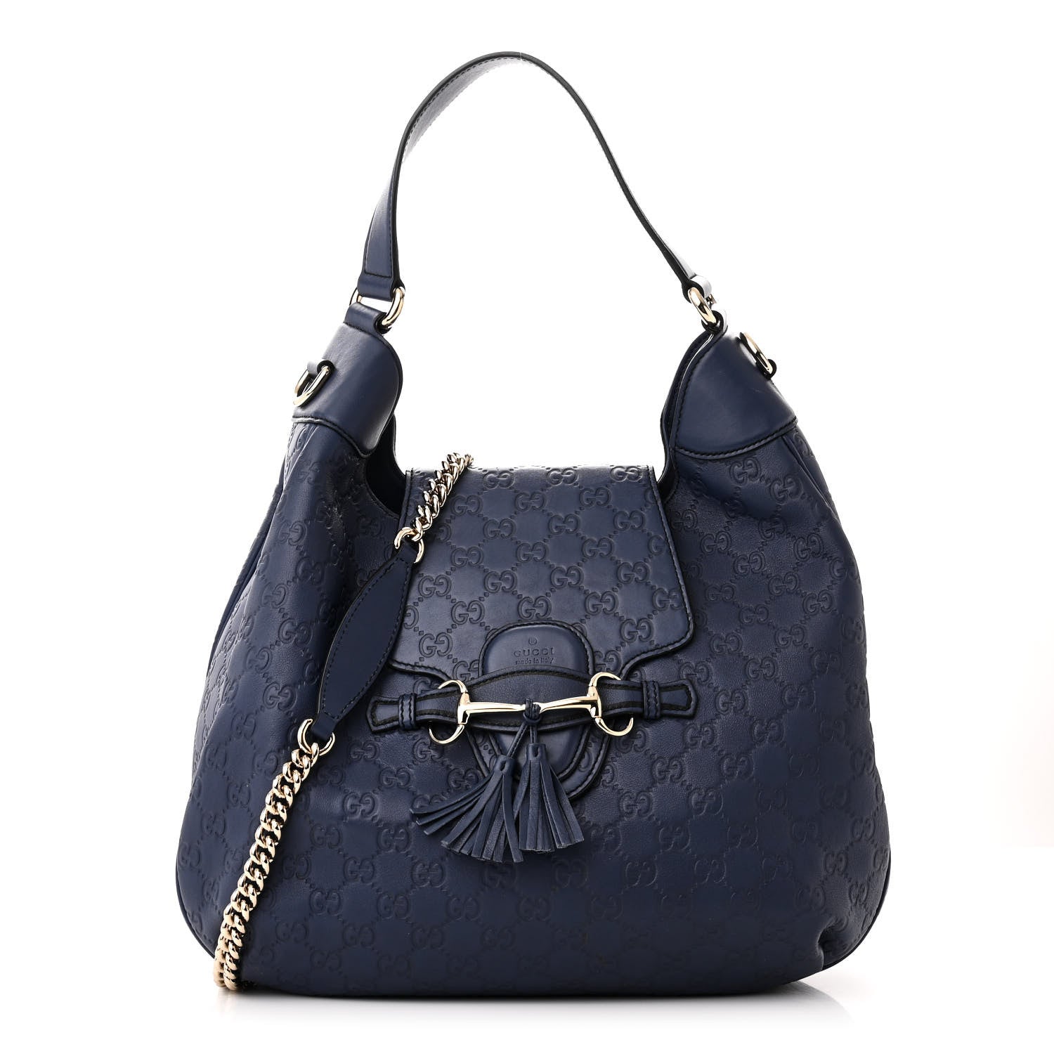 Gucci Guccissima Medium Emily Hobo Blue 1 of 11