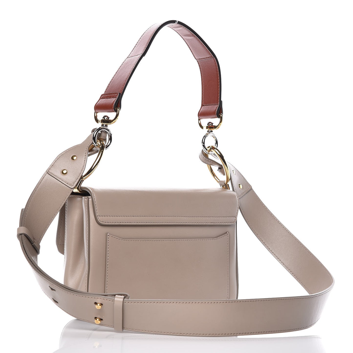 Calfskin Small C Double Carry Motty Grey