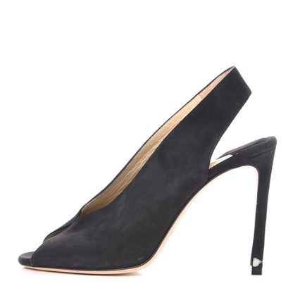 Jimmy Choo Suede Shar 100 Pumps 36 Black 1 of 11