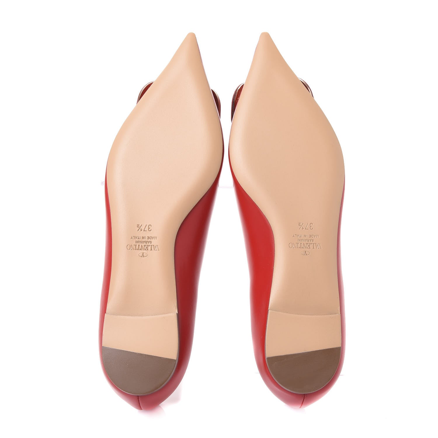 Valentino Garavani Nappa Vlogo Flats 37.5 Rouge Pur 5 of 8