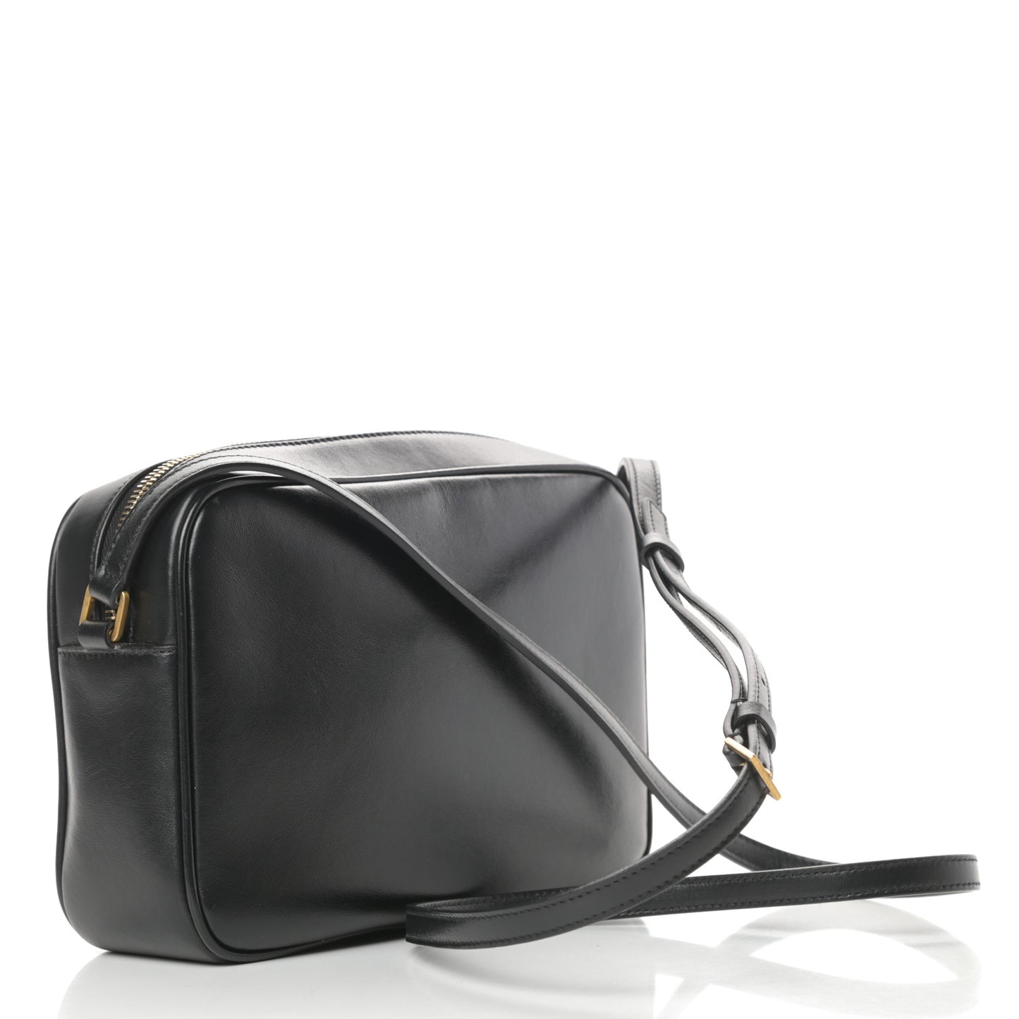Calfskin Leopard Print Monogram Lou Camera Bag Black