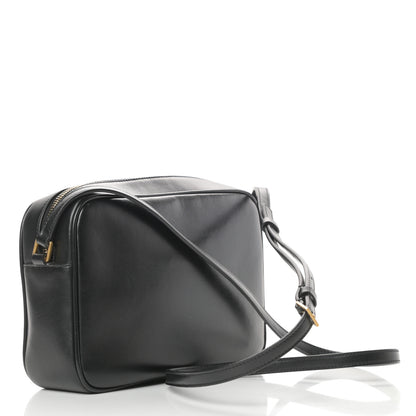 Saint Laurent Calfskin Leopard Print Monogram Lou Camera Bag Black 3 of 10