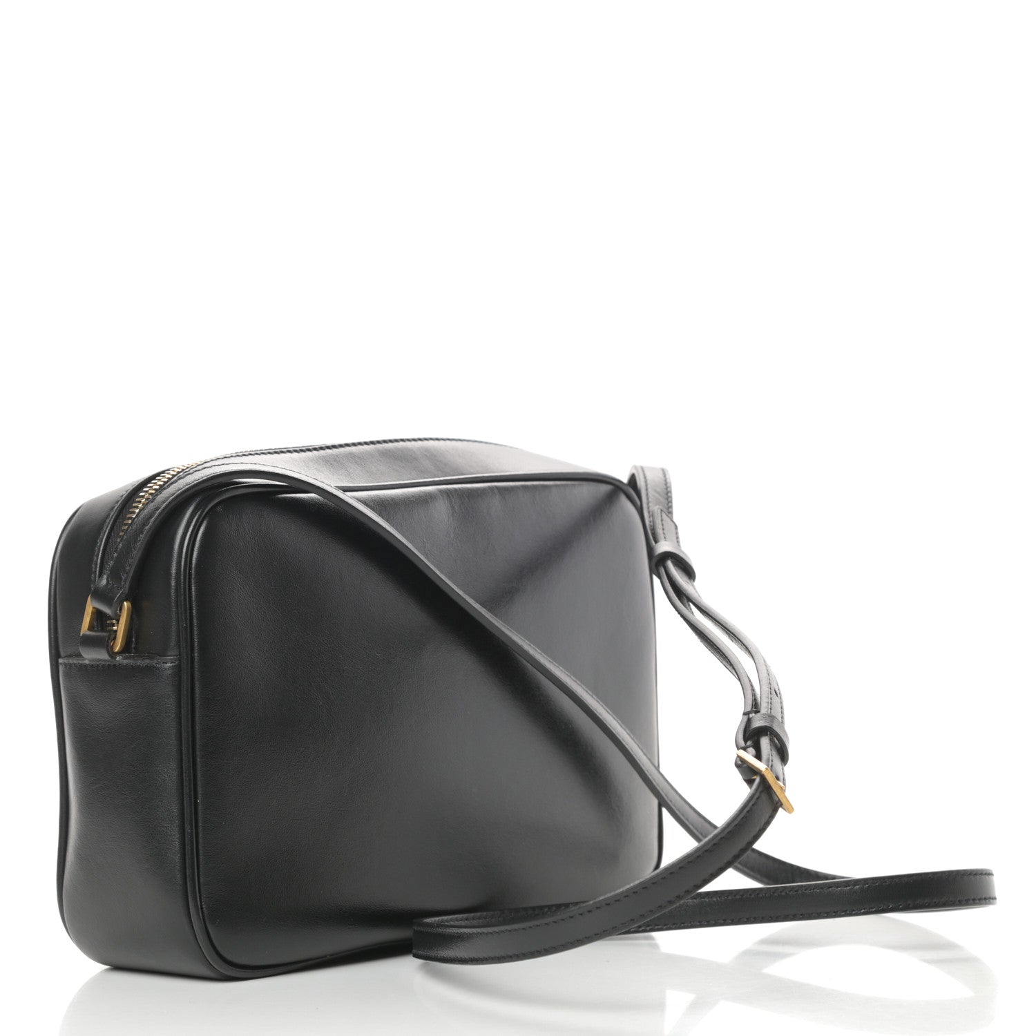 Saint Laurent Calfskin Leopard Print Monogram Lou Camera Bag Black 3 of 10