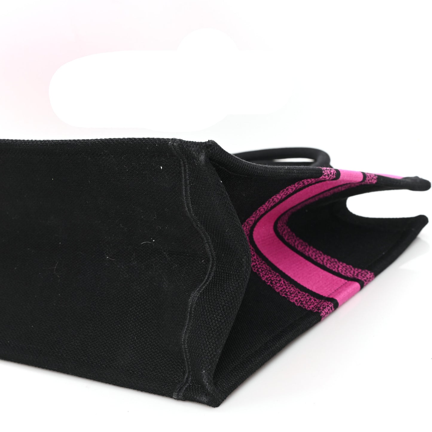 Canvas Embroidered Large Miss Dior Graffiti Book Tote Fuchsia Purple