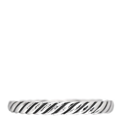 David Yurman Sterling Silver Cable Classics Band Ring 52 6 1 of 4