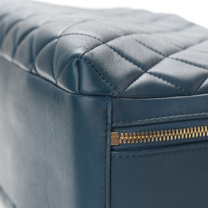 Chanel Lambskin Quilted Large Trendy CC Bowling Bag Blue 16 of 16