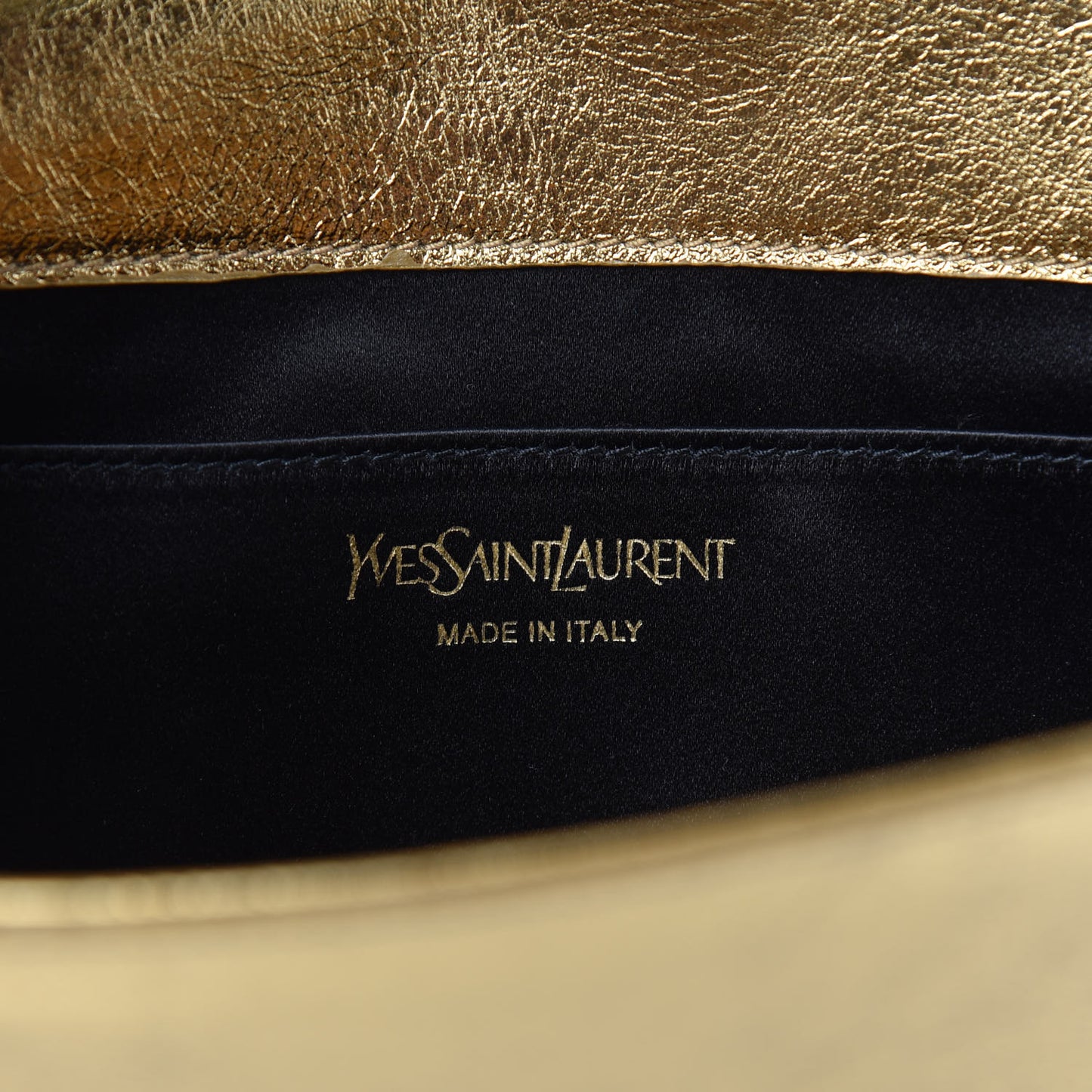 Metallic Calfskin Monogram Large Belle De Jour Clutch Gold