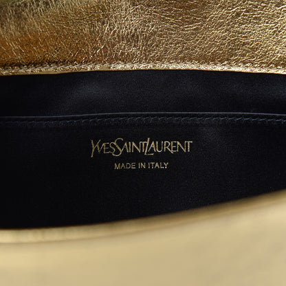 Saint Laurent Metallic Calfskin Monogram Large Belle De Jour Clutch Gold 7 of 10