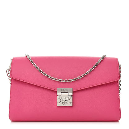 MCM Calfskin Large Patricia Wallet On Chain Pink 1 of 15
