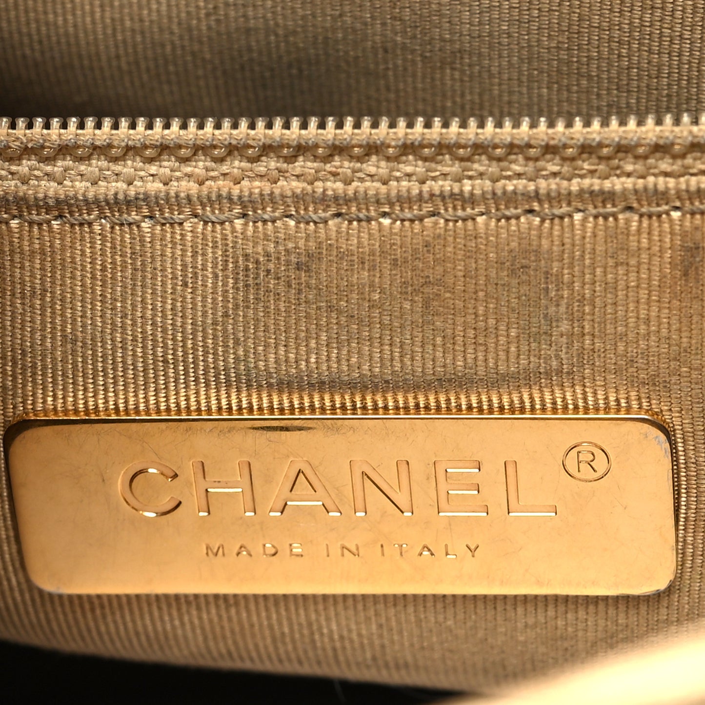 Metallic Lambskin Quilted Medium Chanel 19 Flap Gold