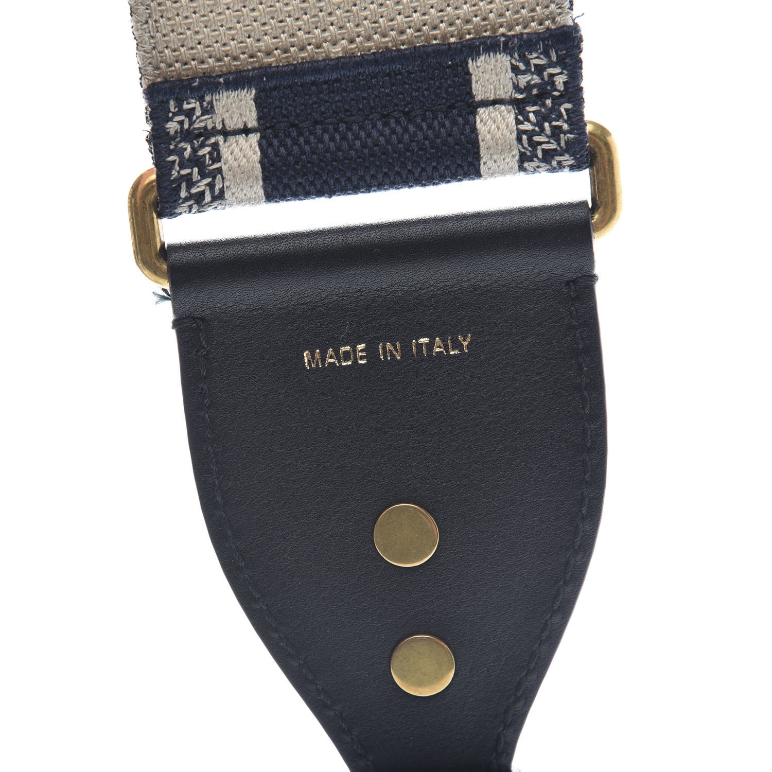 Christian Dior Canvas Embroidered Shoulder Strap Blue 4 of 6