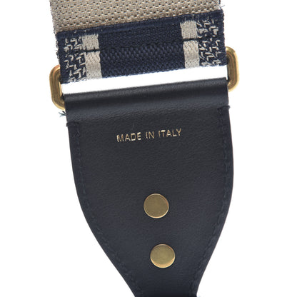 Christian Dior Canvas Embroidered Shoulder Strap Blue 4 of 6