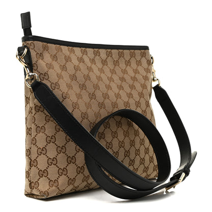 Gucci GG Monogram Web Flat Messenger Bag Black 3 of 18