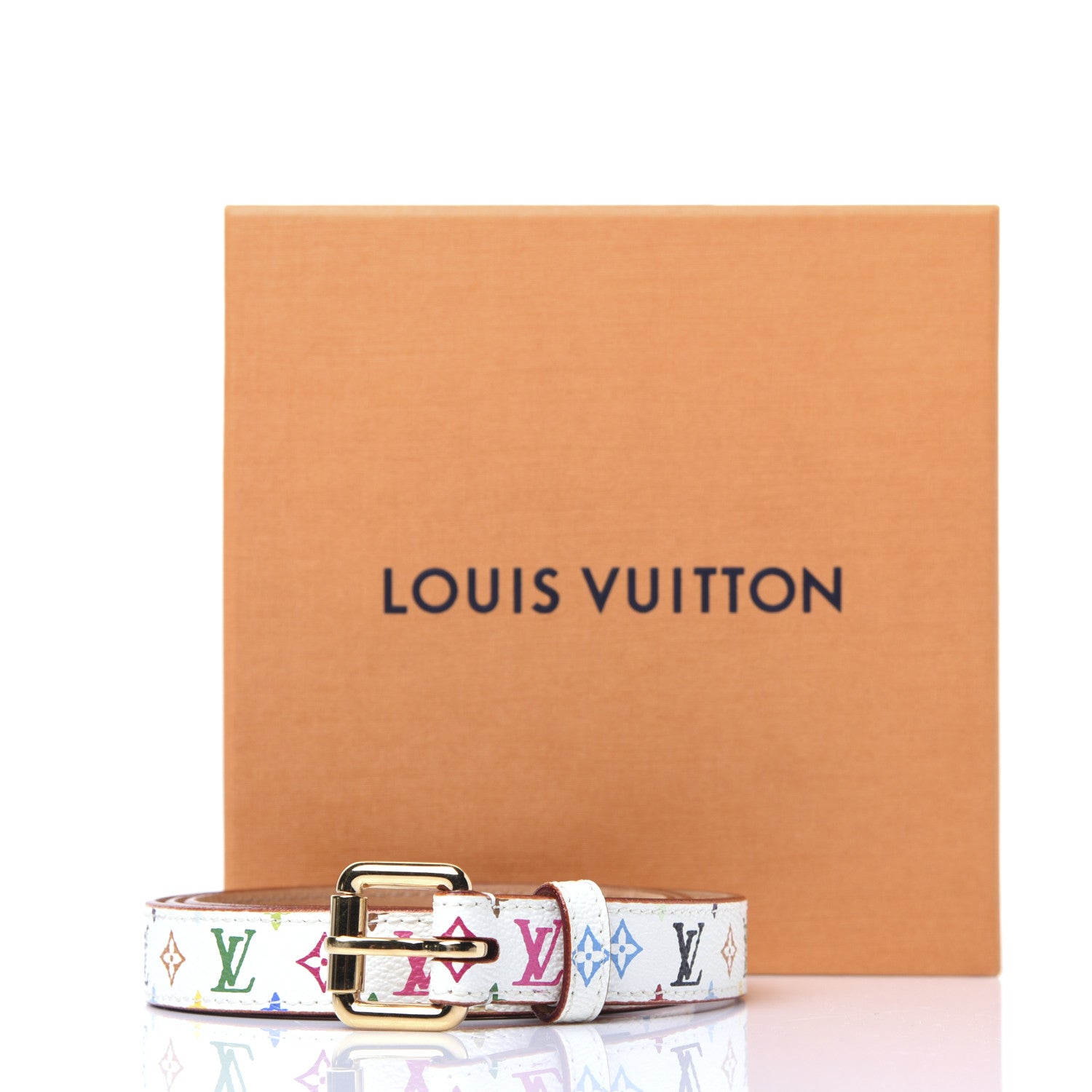 Louis Vuitton Monogram Multicolor Belt 90 36 White 10 of 10