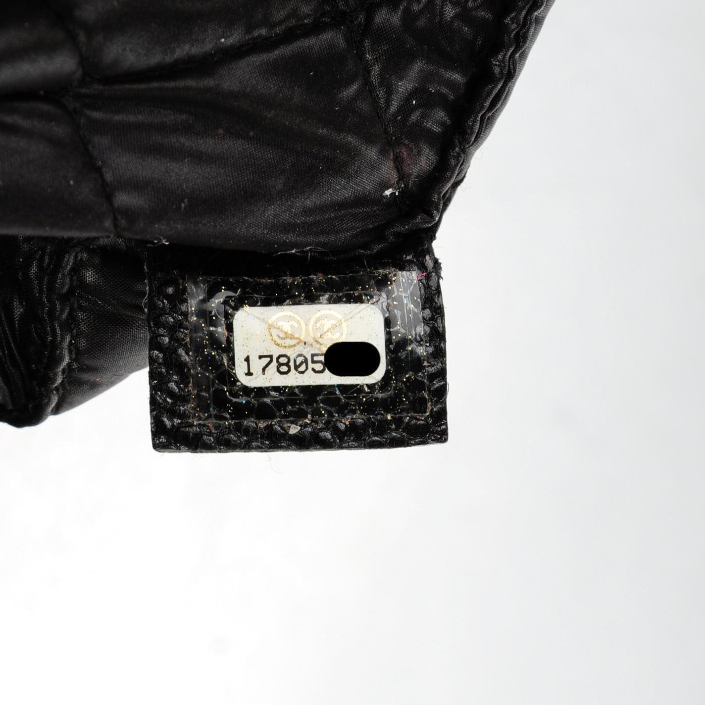 Caviar Quilted Cosmetic Case Black