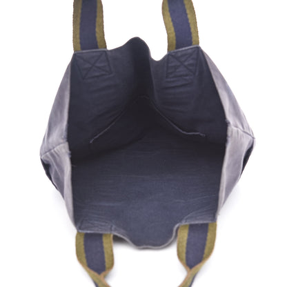 Hermes Canvas Fourre Tout Navy 5 of 14